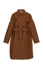 N 21 N&deg;21 Tammy Frayed-hem Double-breasted Coat