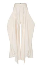 Maticevski Asymmetric Crepe De Chine Wide-leg Pants