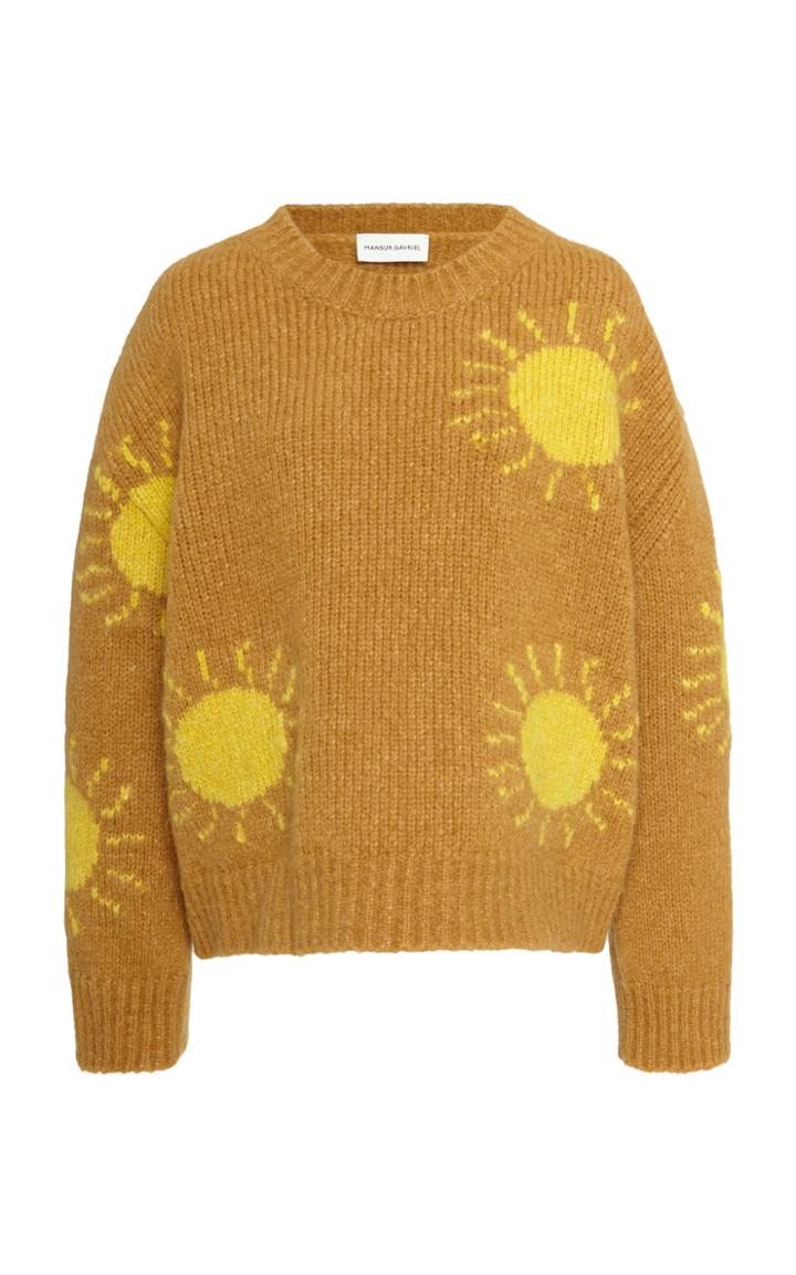 Mansur Gavriel Intarsia-knit Wool-blend Sweater