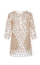 Alberta Ferretti Feather Half-sleeve Mini Dress