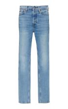 Re/done Double Needle Mid-rise Slim-leg Jeans