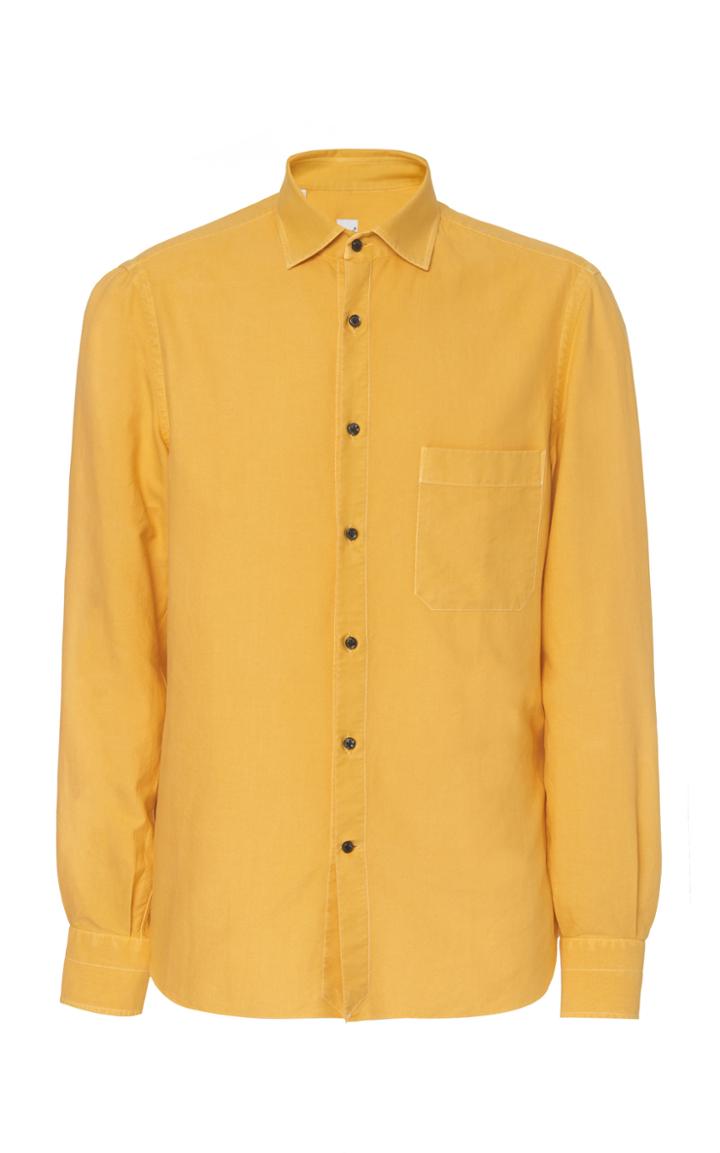 Eidos Garment-dyed Button-front Shirt