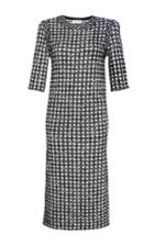 Sonia Rykiel Vichy Tweed Short Sleeve Dress