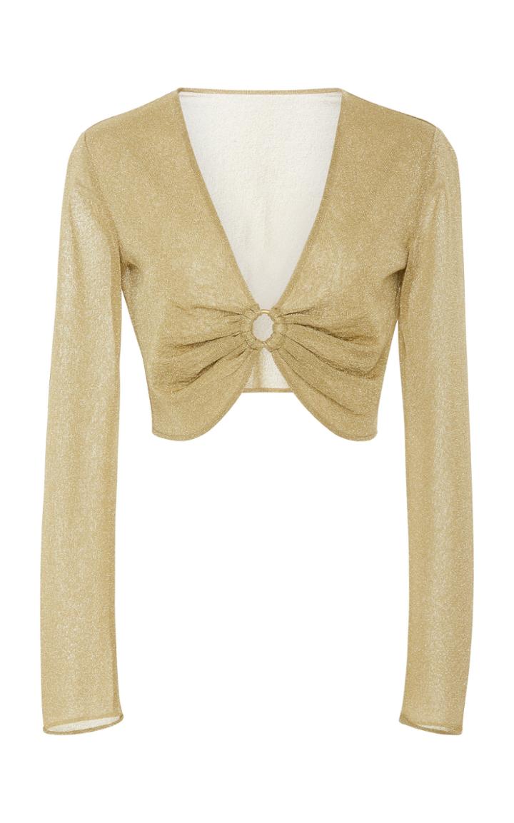 Zeynep Aray Ring Detail Cropped Knit Top