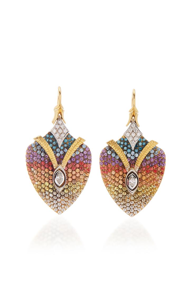 Ele Karela Serpent Drops Multi-stone Earrings