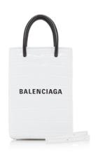 Balenciaga Printed Croc-effect Leather Tote