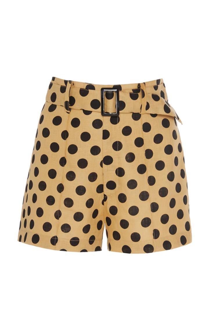 Lisa Marie Fernandez Polka-dot Linen Shorts