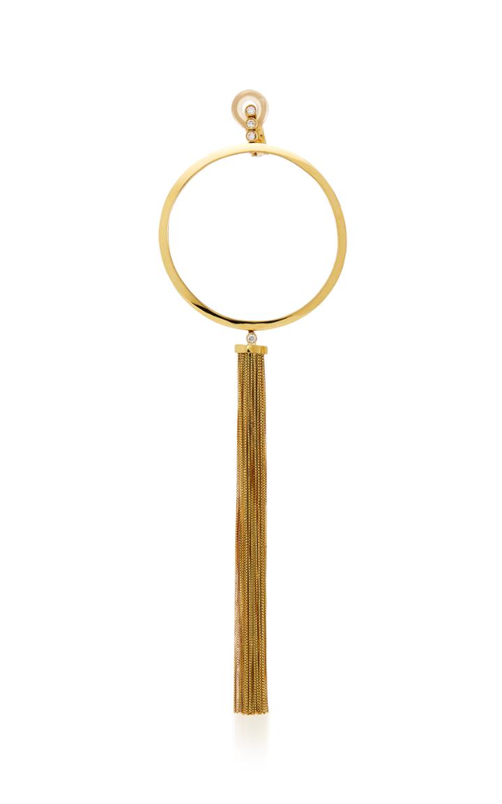 Jack Vartanian Single Gala Collection Fringe Hoop Earring