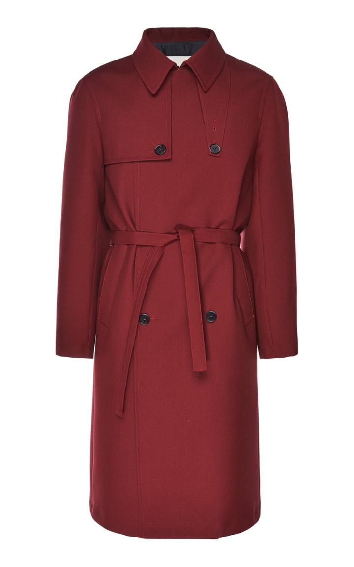 Jil Sander Trafford Double-breasted Wool Coat Size: 48