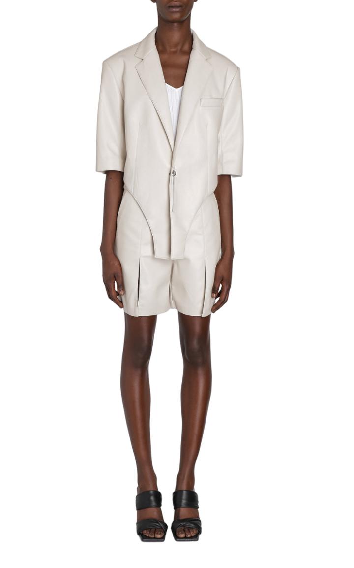Moda Operandi Boyarovskaya Asymmetric Faux Leather Blazer