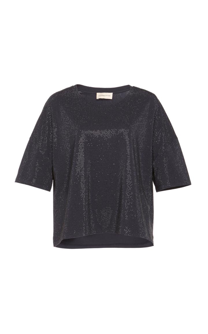 Alexandre Vauthier Embellished Cotton-blend T-shirt