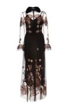 Alena Akhmadullina Mink Fur Collar Tulle Dress