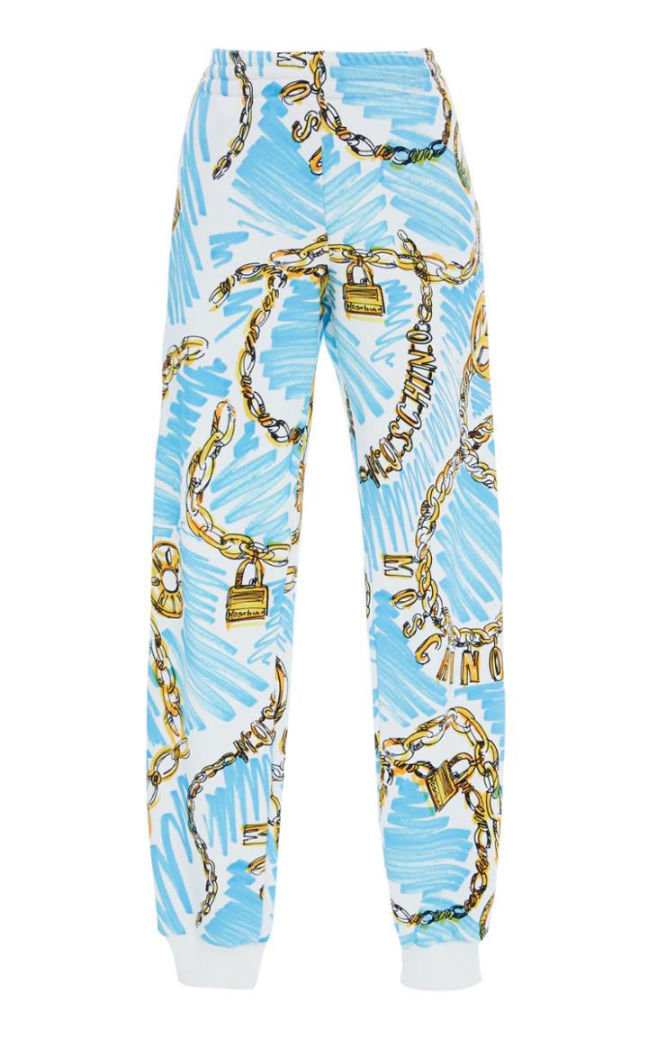 Moschino Printed Cotton Fleece Pants