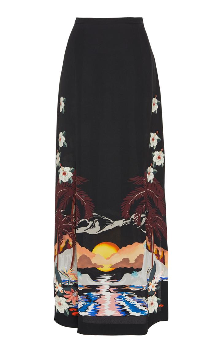 Etro High-rise Silk Midi Skirt