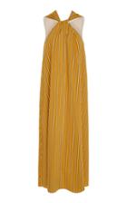 Audra Twisted Pinstripe Halter Dress