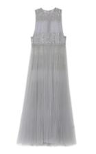 Saptodjojokartiko Grey Pleated Tulle Dress