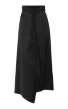 Moda Operandi Studio Amelia Helix Draped Satin-linen Skirt