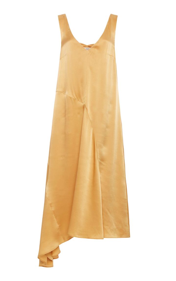 Moda Operandi Vince Asymmetric V-neck Silk Maxi Dress Size: S
