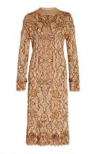 Jonathan Simkhai Embellished Jacquard Long Sleeve Midi Dress
