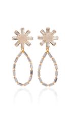 Bounkit Gold-tone, Crystal And Moonstone Earrings