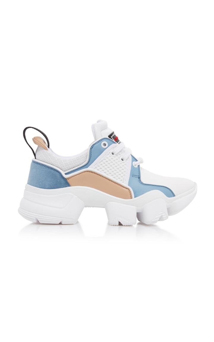 Givenchy Jaw Suede Leather Neoprene And Rubber Sneakers