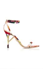 Cushnie Et Ochs Felix Floral Print Sandal