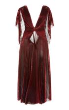 Moda Operandi Oscar De La Renta Pleated Silk Midi Dress