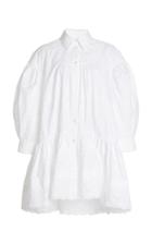 Moda Operandi Simone Rocha Pleated Cotton-poplin Top