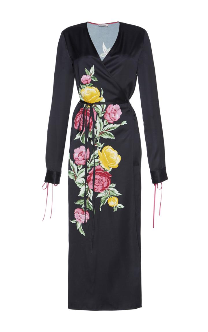 Attico Grace Floral Wrap Dress