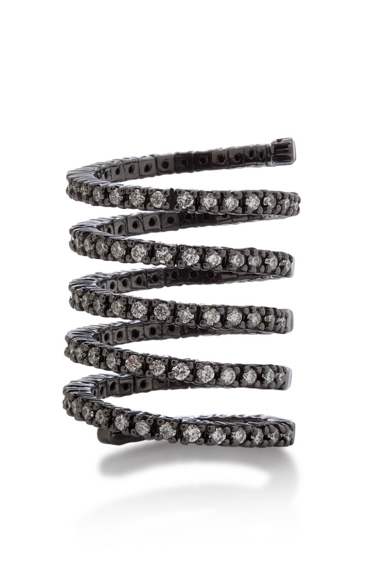 Lynn Ban Jewelry Vortex Rhodium-plated Silver And Diamond Ring