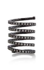 Lynn Ban Jewelry Vortex Rhodium-plated Silver And Diamond Ring