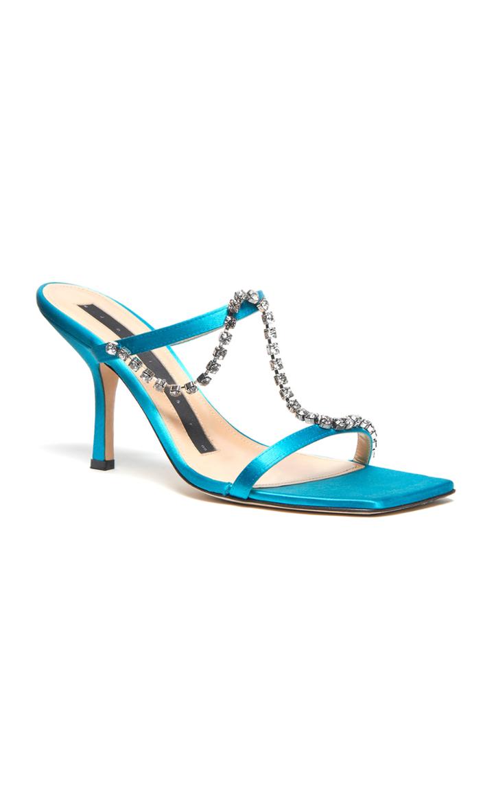 Midnight 00 Goddess Crystal-embellished Satin Sandals