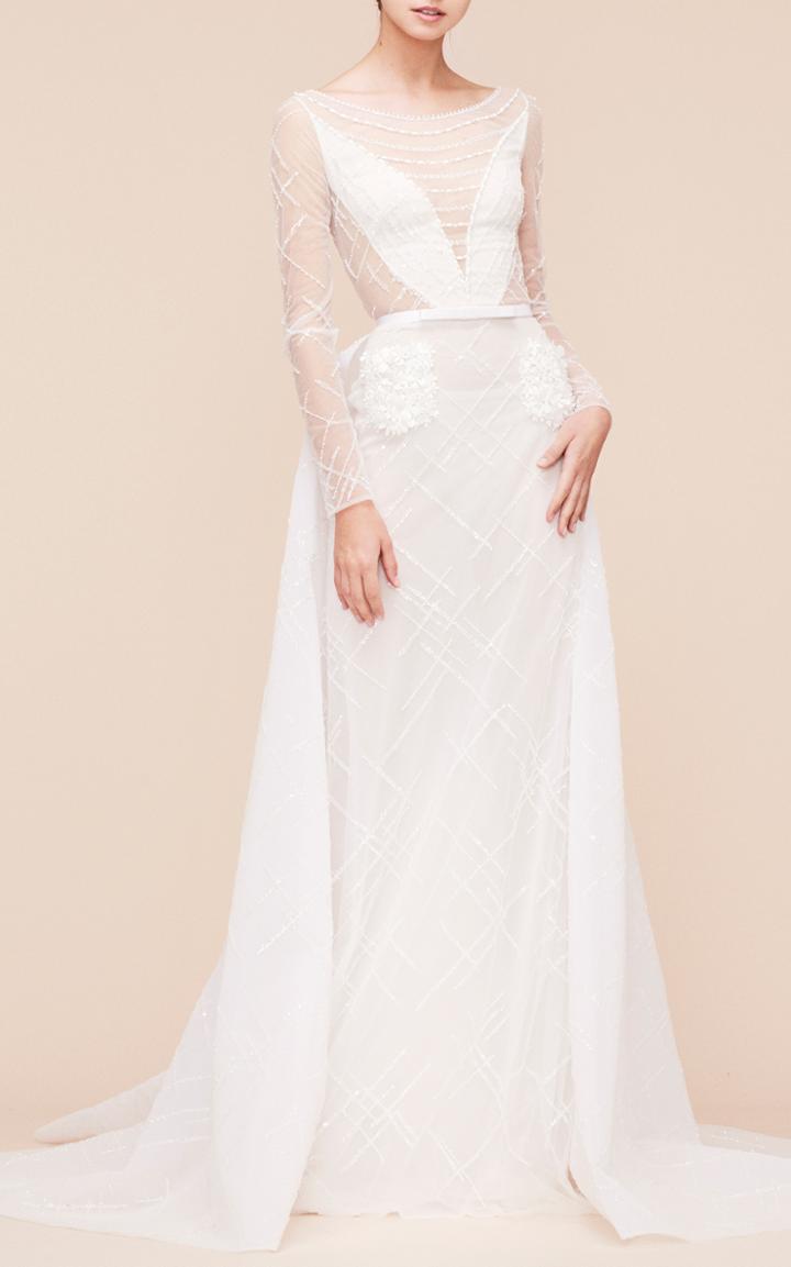 Georges Hobeika Bridal Sheer A-line Gown