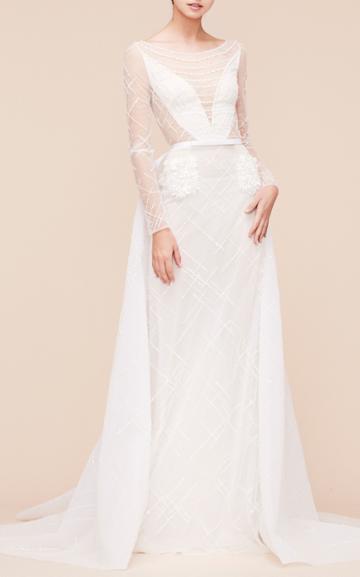 Georges Hobeika Bridal Sheer A-line Gown