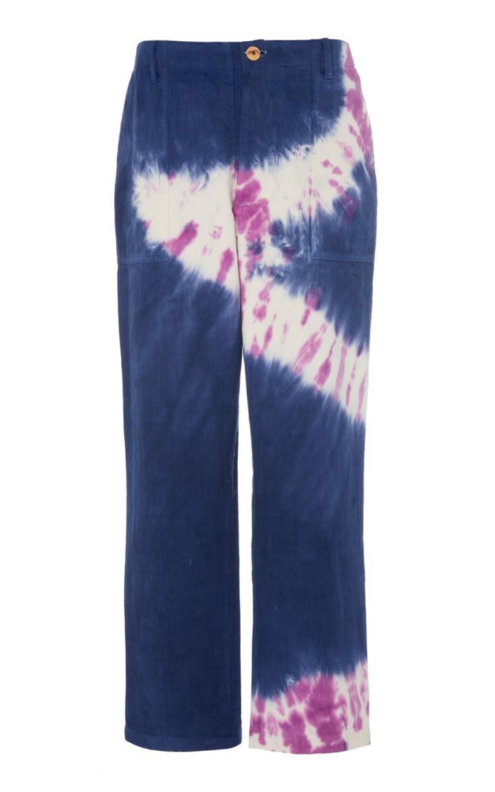 The Elder Statesman Whirlwind Dye Denim Work Pants