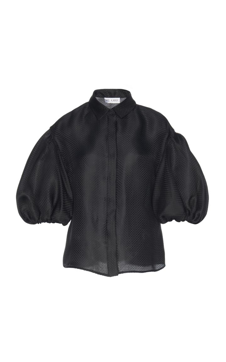 Dice Kayek Black Balloon Sleeve Blouse