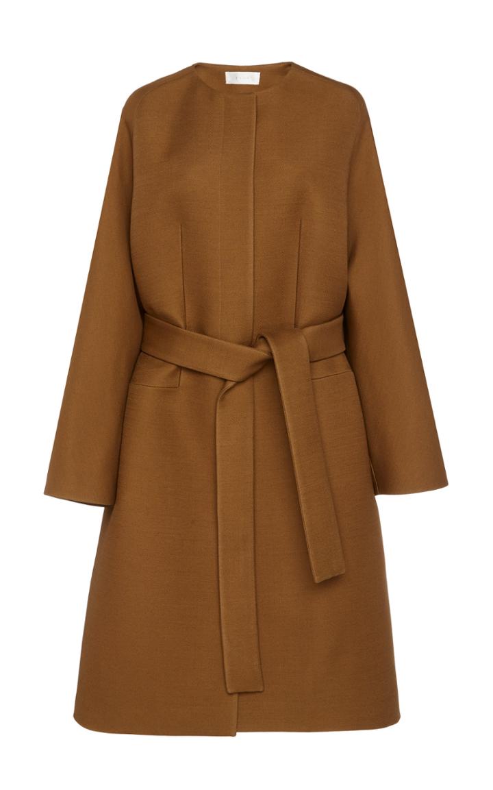The Row Laurence Belted Wool And Silk-blend Coat