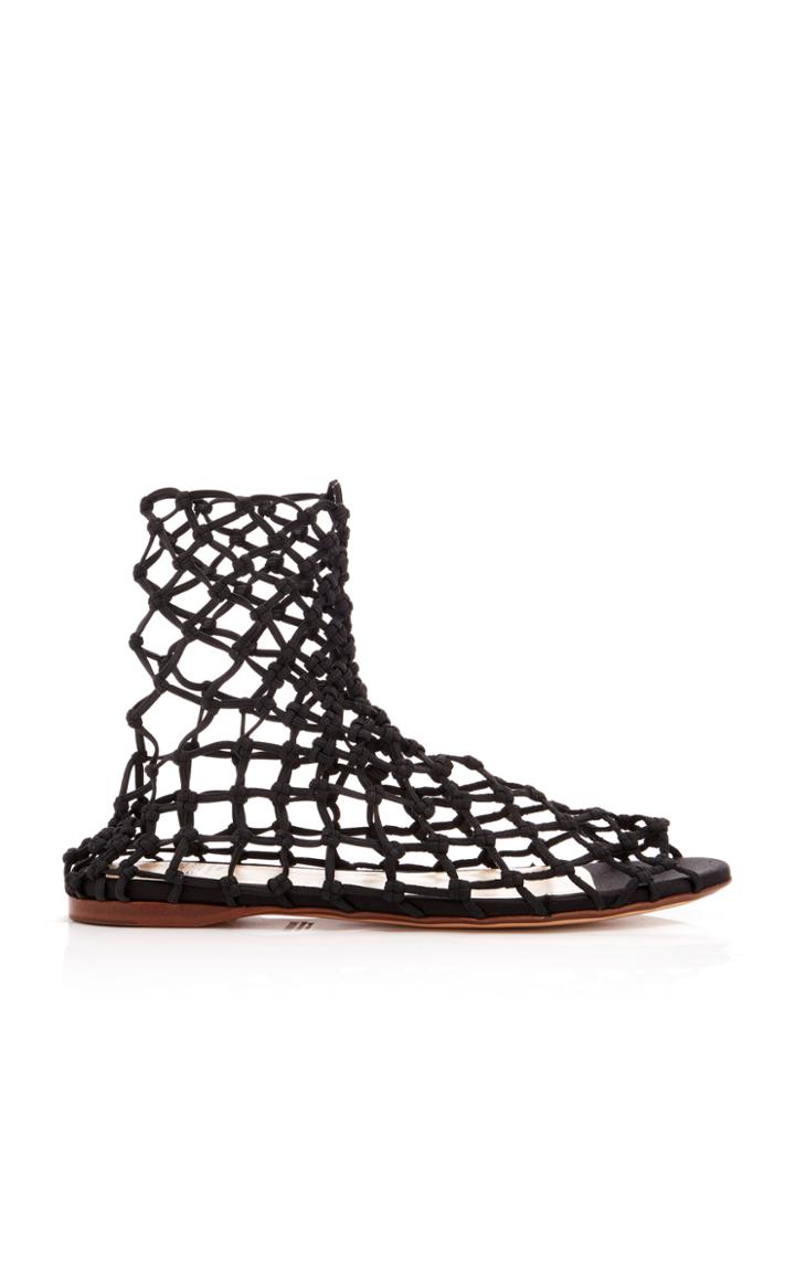 Francesco Russo Mesh Flat Bootie