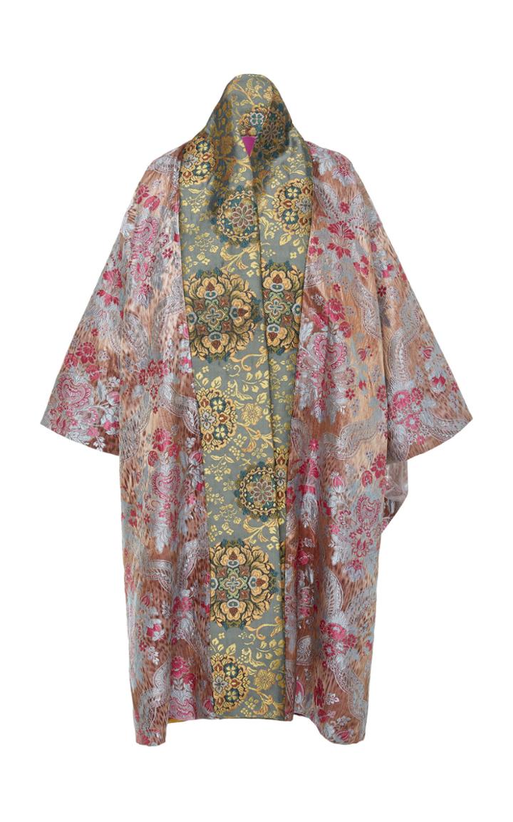 Rianna + Nina Exclusive Silk Reversible Flared Coat