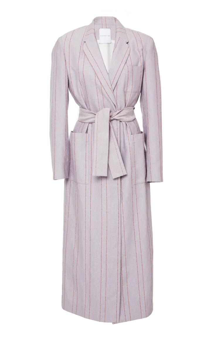 Markarian Stripe Burlap Coat