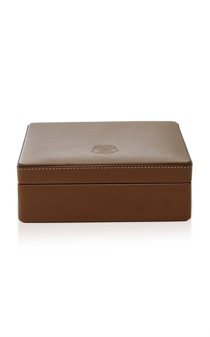 Ghurka Leather Cufflink Box
