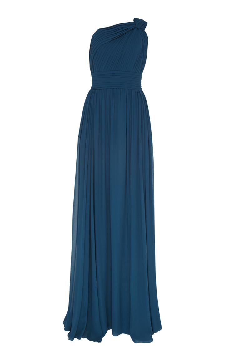 Elie Saab One Shoulder Draped Dress