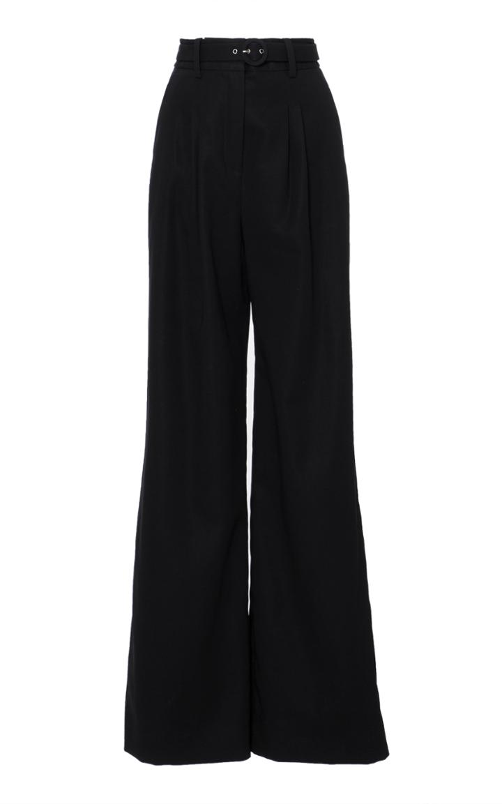 Jonathan Simkhai Twill Tailored Wide Leg Pant