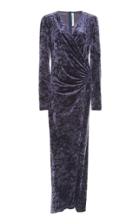 Off-white C/o Virgil Abloh Velvet Stretch Wrap Dress