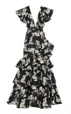 Johanna Ortiz Exclusive Exquisite Pattern Embellished Gown
