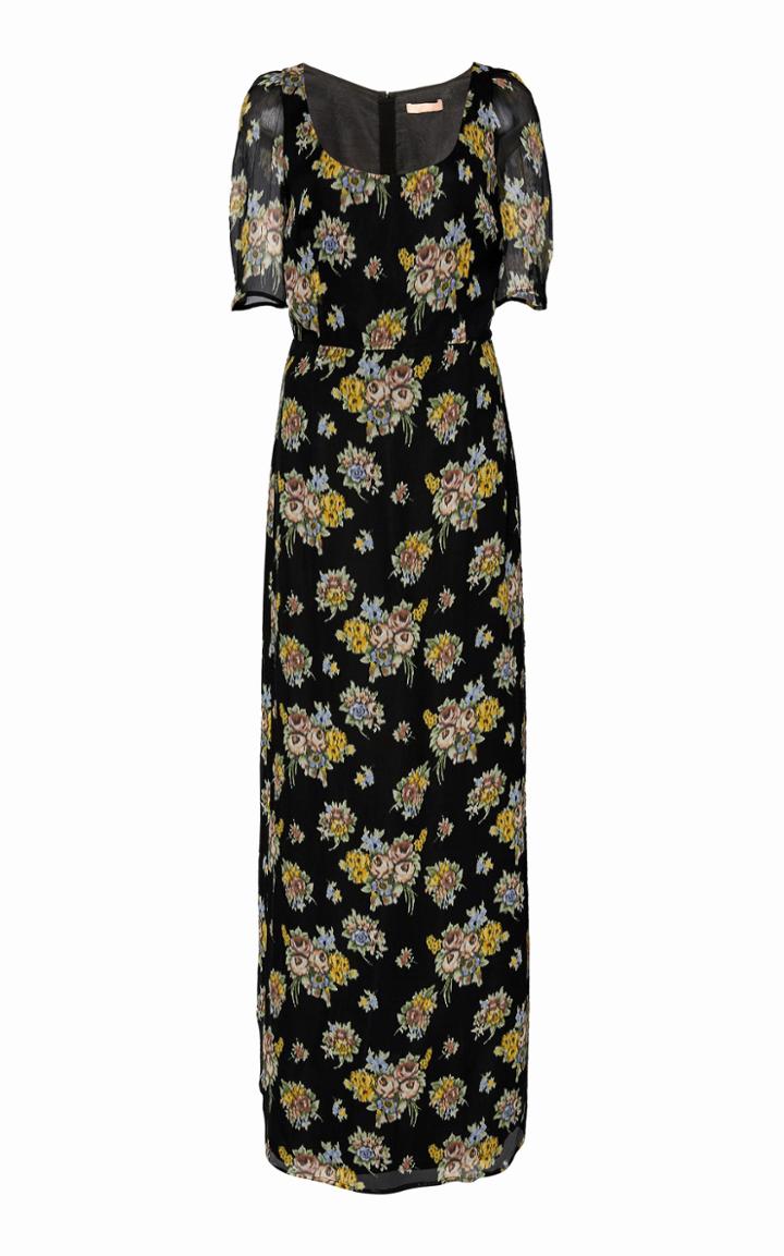 Brock Collection Floral Cotton Silk Maxi Dress