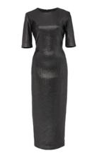 Sally Lapointe Sequin-embellished T-shirt Midi Dress