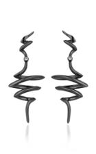 Gilan Cintemani 18k Black-plated White Gold Diamond Earrings