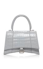 Balenciaga Houglass Croc-effect Leather Handbag