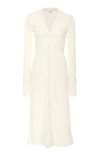 Rosetta Getty Reversed Cable Strip Wool Cardigan Dress